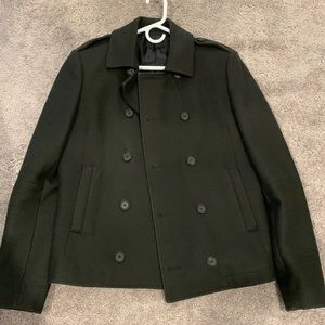 All Saints Mens Winter Coat-Dark Green